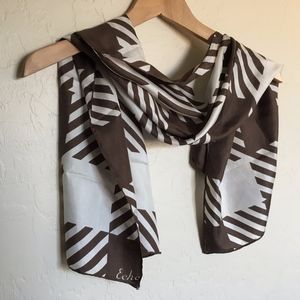 Brown and White Echo Scarf
